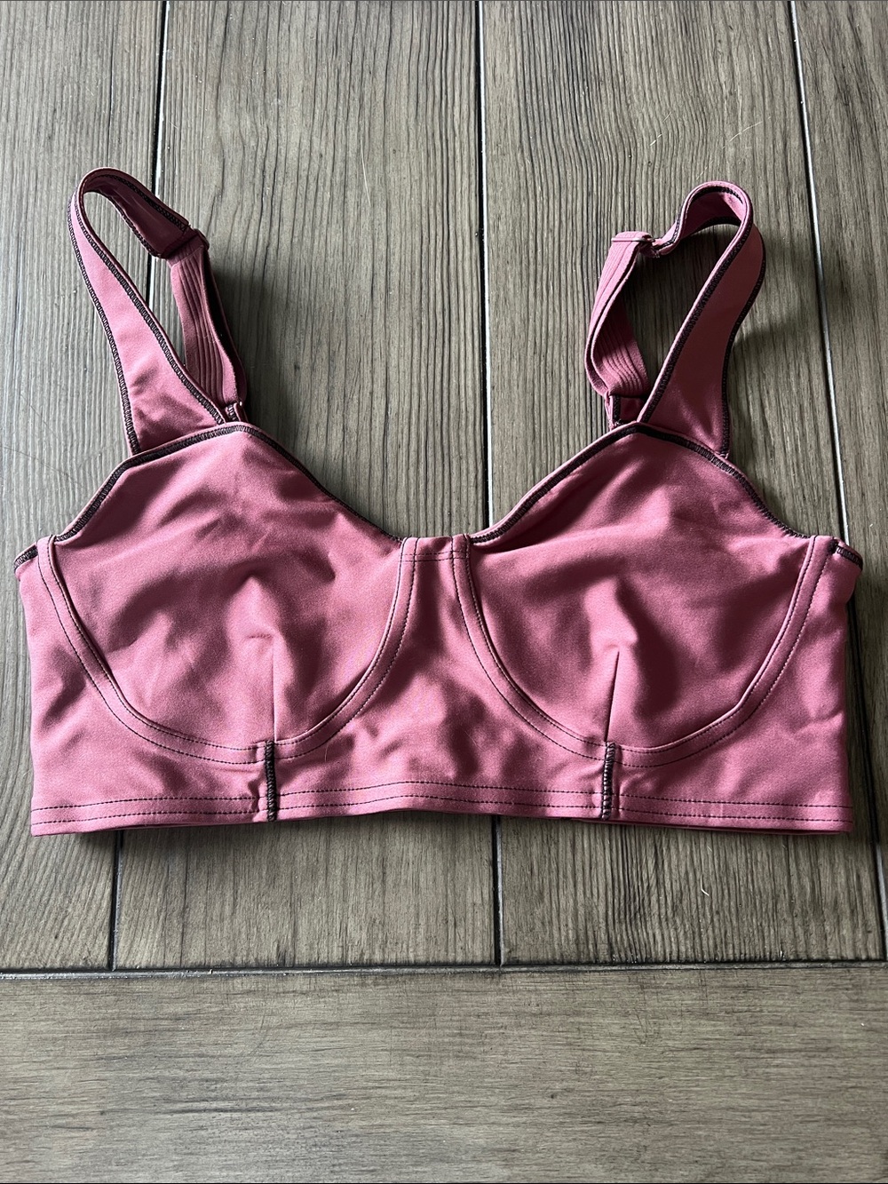 ALO Yoga Sculpted Longline Bra in Dusty Rose